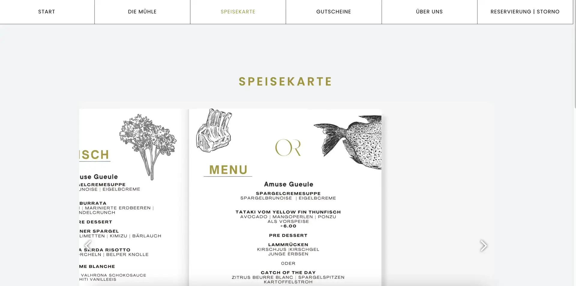 MAHLUNDWERK Speisekarte &mdash; Live