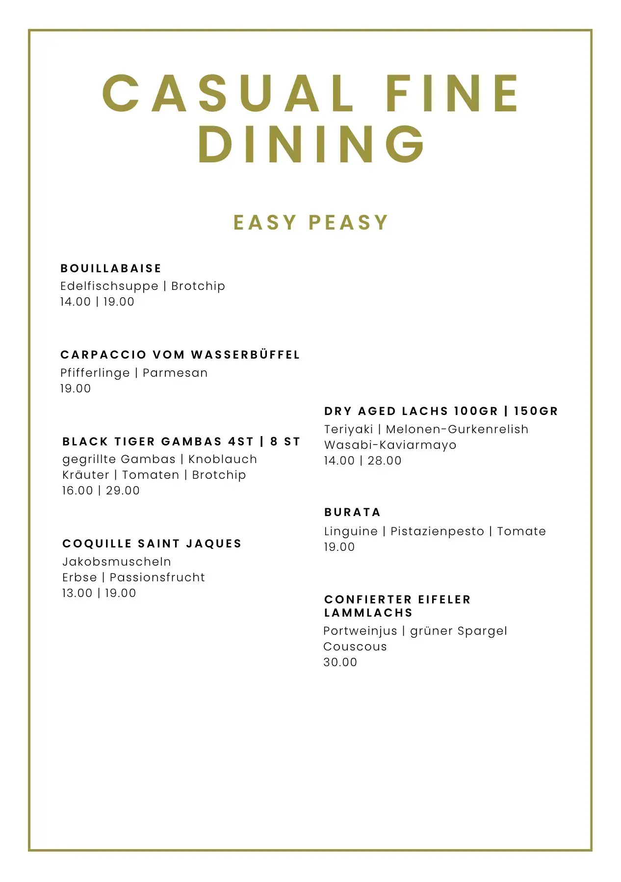 Website-Screenshot: Flyer & Speisekarte